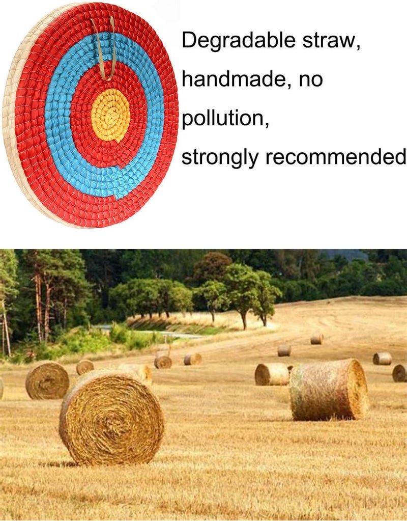 AUVIM Archery Target - Backyard Straw Archery Target for Recurve Compound or Longbow - 20 Inch Traditional Bow Arrow Target for Kids Youth Adult Archery Hunting Practice - Image 5
